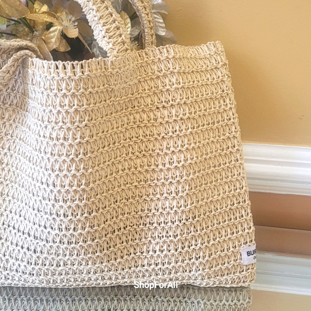 Burberry straw tote bag - Picture 5 of 8